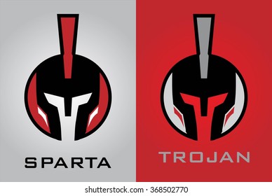 Warrior  head icon Masked Mascot. Warrior head. Warrior helmet. Conqueror. Endeavor icon, Suitable for team identity, insignia, emblem, symbol, mascot, sport team icon, product identity, etc.  