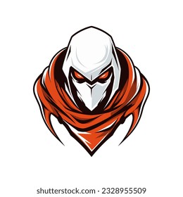 Warrior head isolated on white background. Vector illustration
