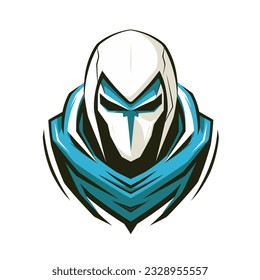 Warrior head isolated on white background. Vector illustration