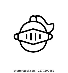 Warrior Helmet Flat Icon Logo Illustration. Medieval Icon-set. Suitable For Web Design, Logo, App.