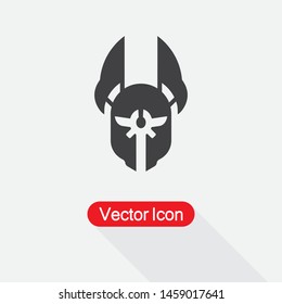 Warrior Helmet Icon Vector Illusrtration Eps10