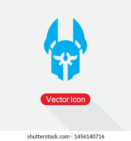 Warrior Helmet Icon Vector Illustration Eps10