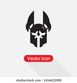 Warrior Helmet Icon Vector Illustration Eps10