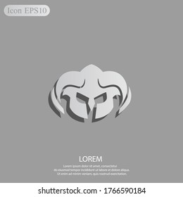 Warrior helmet Icon. Vector illustration EPS 10.