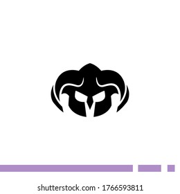 Warrior helmet Icon. Vector illustration EPS 10.