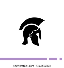 warrior helmet Icon. Vector illustration EPS 10.