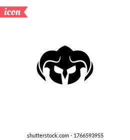 Warrior helmet Icon. Vector illustration EPS 10.