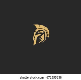 Warrior helmet icon, vector illustration