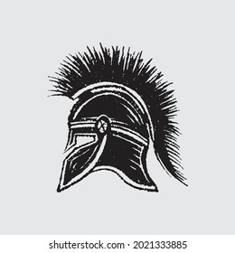 Helmbild des Kriegers. Kreatives Design.