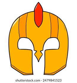 warrior helmet illustration hand drawn isolated vector