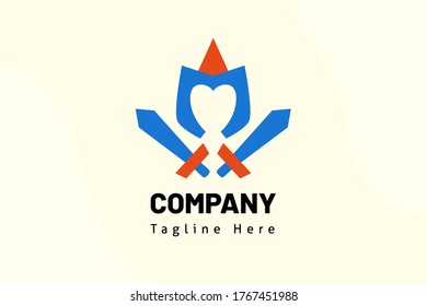 warrior helmet illustration template logo for team, club, emblem, badge, and professional,