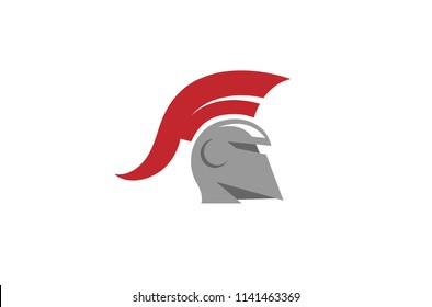 Warrior Helmet Logo Design Illustration