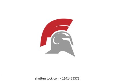 Warrior Helmet Logo Design Illustration