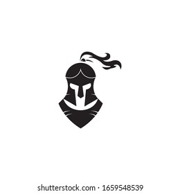 Warrior Helmet Logo Design Illustration

