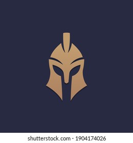 Warrior helmet logo icon design. Spartan, Greek gladiator helmet logotype.