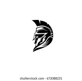 Warrior helmet, spartan, vector illustration