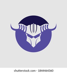 warrior helmet vector logo design illustrator