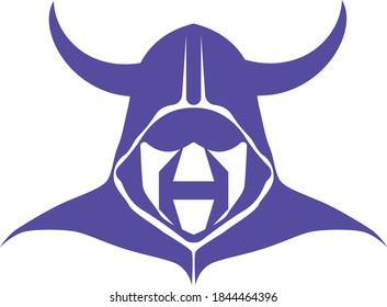 warrior helmet vector logo design illustrator