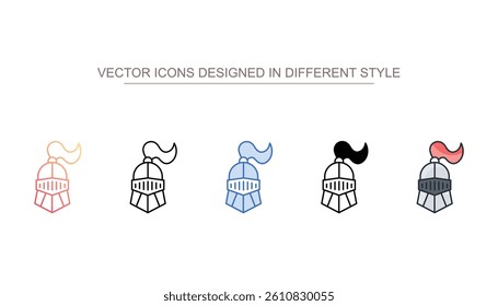 Warrior Helmeticon design with white background stock illustration