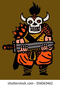 Warrior holding a sword