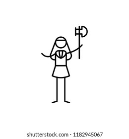 warrior icon. Element of human hobbies icon for mobile concept and web apps. Thin line warrior icon can be used for web and mobile on white background