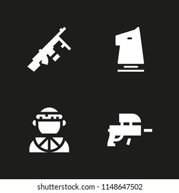 warrior icon set. knight, paintball and zulu vector icon for graphic design and web