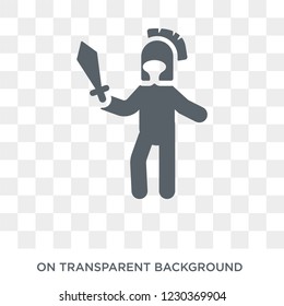 Warrior icon. Trendy flat vector Warrior icon on transparent background from Fairy Tale collection. 