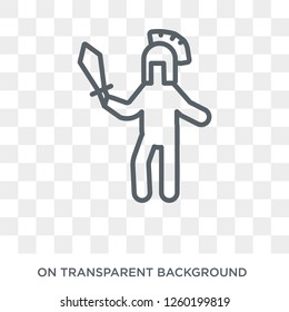 Warrior icon. Trendy flat vector Warrior icon on transparent background from Fairy Tale collection. High quality filled Warrior symbol use for web and mobile