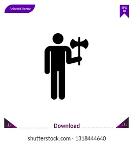 warrior  icon vector . Best modern, simple, isolated, fairy-tales , logo, flat icon for website design or mobile applications, UI / UX design vector format