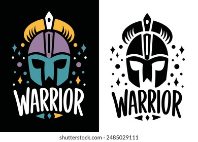 Warrior Inspirational Motivational Quotes Typography T-shirt Design Vector Illustration - Empowering Positive Message Art for Apparel and Prints