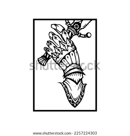 warrior iron fist vector illustration