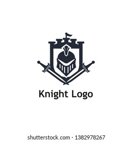 Warrior Knight Logo Stock Vector