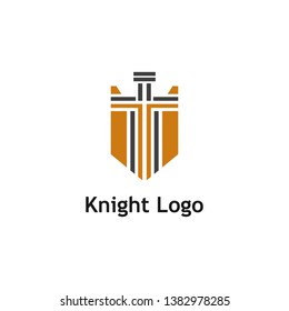 Warrior Knight Logo Stock Vector