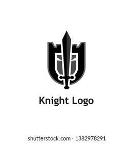 Warrior Knight Logo Stock Vector