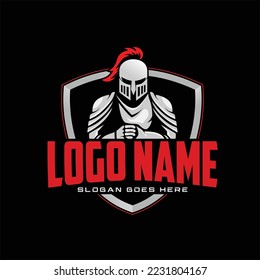 The Warrior Knights Logo Mascot Vector Illustration