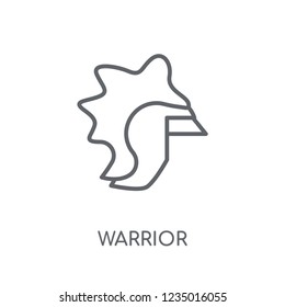Warrior linear icon. Modern outline Warrior logo concept on white background from Fairy Tale collection. Suitable for use on web apps, mobile apps and print media.