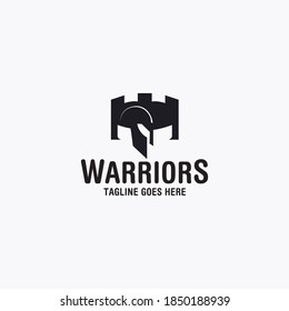 Warrior logo design template. Vector illustration