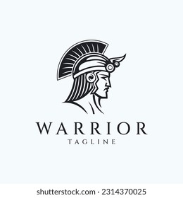 Warrior logo design vector illustration