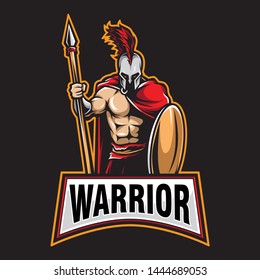 warrior logo gaming and icon