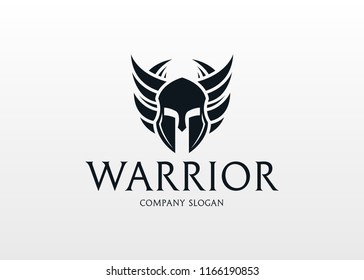 Warrior Logo.  Modern warrior logo design template for a sport team