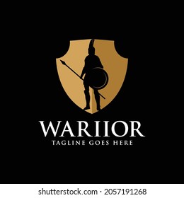 warrior logo name,fighter vector illustration,warrior icon element