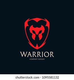 Warrior Logo. Warrior Shield Logo Template. 