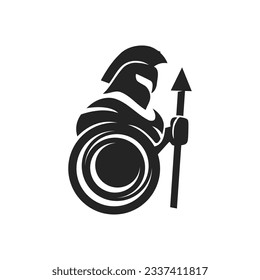 warrior logo template. Icon Illustration Brand Identity. Isolated and flat illustration. Vector graphic