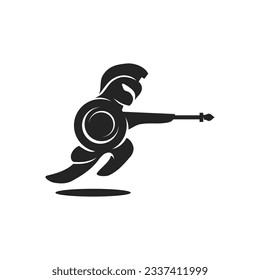 warrior logo template. Icon Illustration Brand Identity. Isolated and flat illustration. Vector graphic