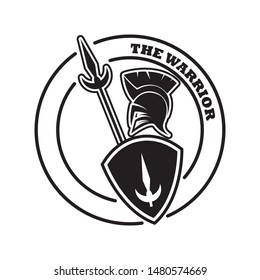 the warrior logo vector design image