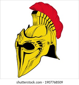 Warrior logo vector helmet gladiator.