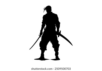 Guerreiro Homem Silhueta Vetor Arte, Knight Guerreiros Silhueta Clipart