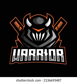 Warrior mascot gaming logo template