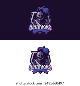 warrior mascot logo design gaming mascot logo design