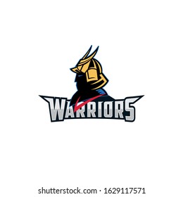 the warrior mascot logo vector, cartoon warrior logo illustration